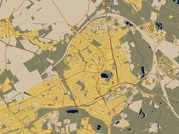 Map of Brunssum in the style of Gustav Klimt by Maporia