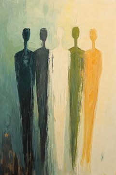 Abstrakte Figur | Fünf abstrakte Menschen
