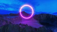 roze gloeiend in een prachtig landschap (3d rendering) van Rainer Zapka thumbnail