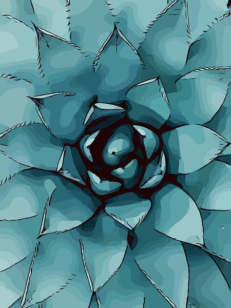 Close-up vetplant - Succulent. van The Art Kroep