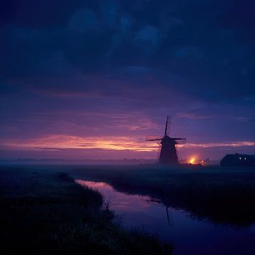 Silence Over the Polder at Night by Friso Creates