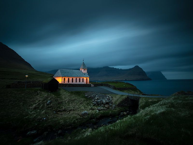 De kerk van Viðereiði van Nando Harmsen