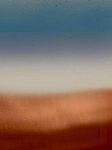 Rustic tones abstract horizon, warm calm abstract landscape by Dina Dankers
