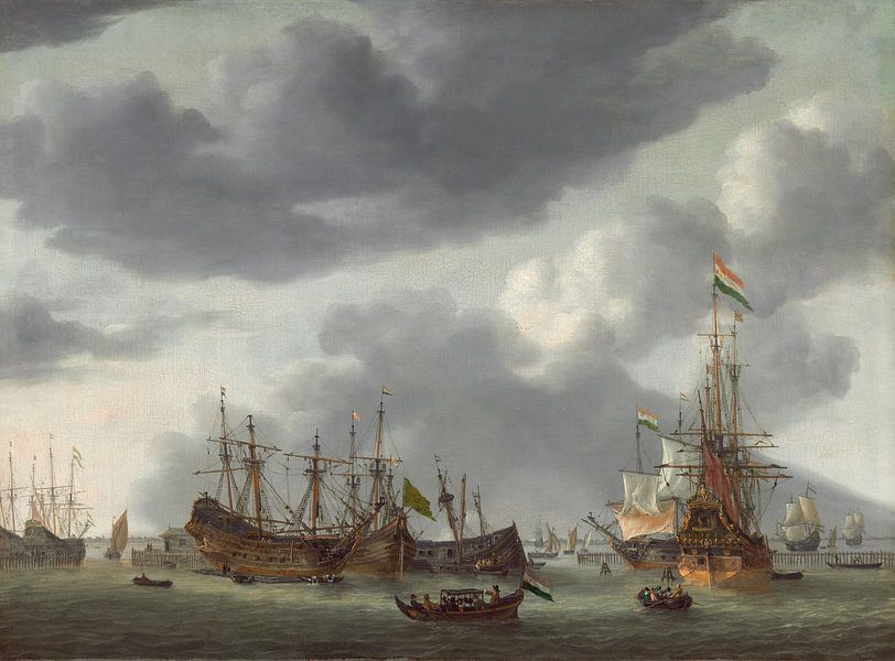 Amsterdamer Hafenszene, Reinier Nooms von Meisterhafte Meister