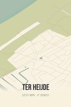 Vintage landkaart van Ter Heijde (Zuid-Holland) van Rezona