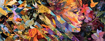 Levendig Bloem Abstract van Kunst Kriebels