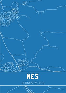 Blueprint | Carte | Nes (Fryslan) sur Rezona