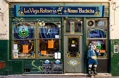 Vitrine de magasin dans le quartier de San Telmo à Buenos Aires en Argentine