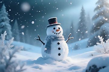 Écharpe au vent, flocons dans les cheveux