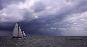 La maison de Lemsteraak avant la tempête sur Hielke Roelevink