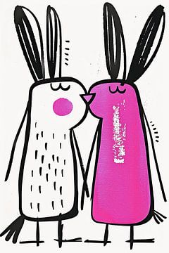 Pink Nose Nuzzle van Modern Collection
