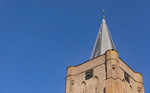Haut de l'église du village de Oostkapelle