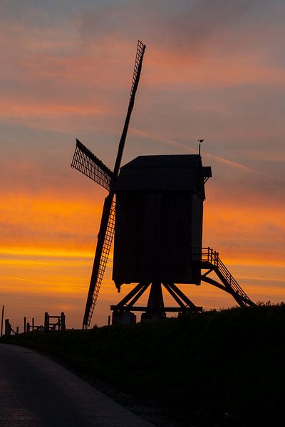 De Windekemolen in de ochtend. van Marcel Derweduwen