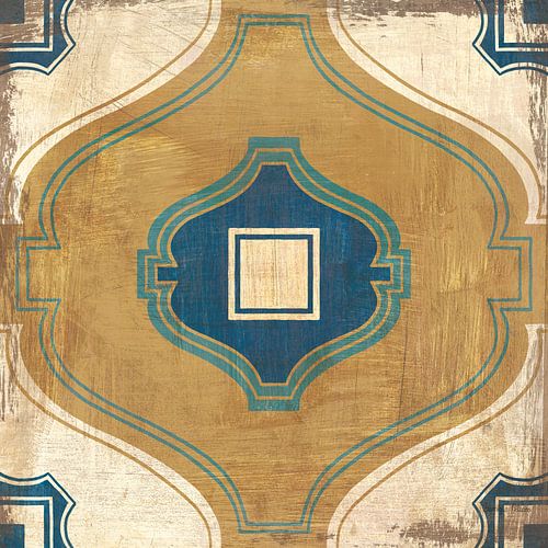 Moroccan Tiles Blue X, Cleonique Hilsaca