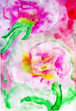 roze lentebloemen van M.A. Ziehr