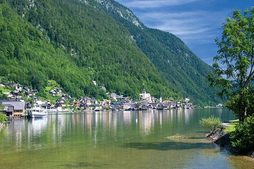 Hallstatt on Lake Hallstatt,Upper Austria by Peter Eckert