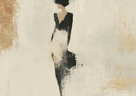 Elegante Silhouette in Schwarz und Gold von Niklas Maximilian