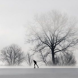 Einsamer Schlittschuhläufer. von Frans Lemmens