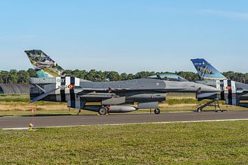 Belgische F-16A Fighting Falcon in D-Day livery. van Jaap van den Berg