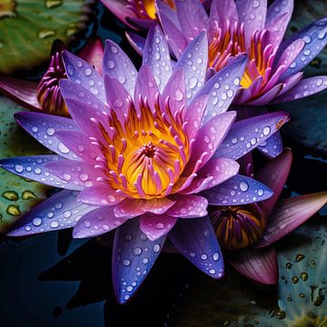 Water lily blue-purple by TheXclusive Art