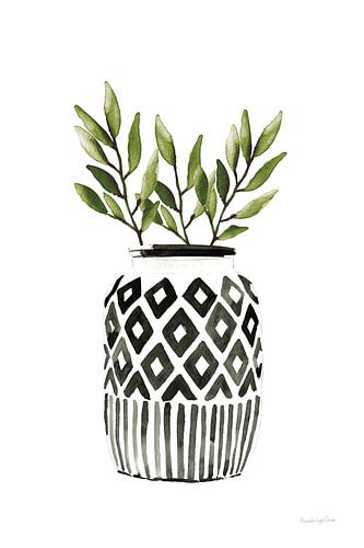 Geometrische Vasen II grün, Mercedes Lopez Charro