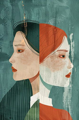 Artistieke moderne portretten van een stel