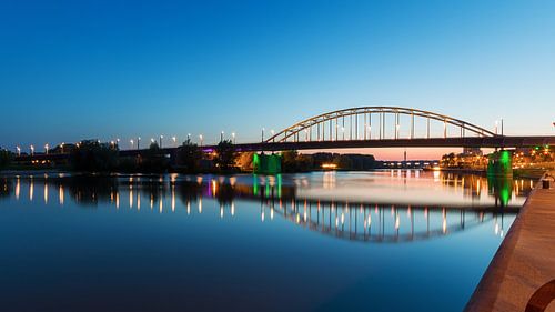 The John Frost Bridge in Arnhem in the evening
