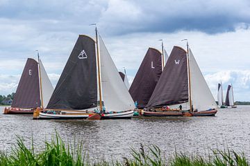 Skûtsjes op de Friese meren van Henk Alblas