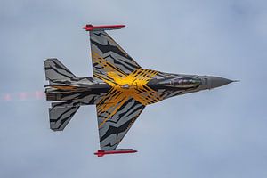 L'équipe belge de démonstration de F-16 avec le X-Tiger.