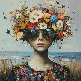 Zonnebril Bloemen van Blikvanger Schilderijen