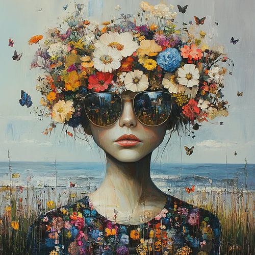 Sonnenbrille Blumen