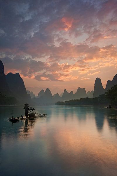 Li-Fluss Sonnenaufgang, Yan Zhang von 1x