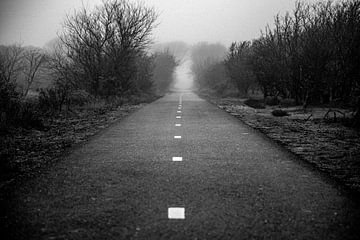 Mistige weg in de duinen van Noordwijk van Yanuschka Fotografie | Noordwijk