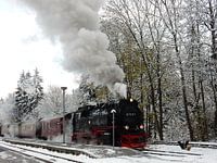 Dampfend durch den Schnee