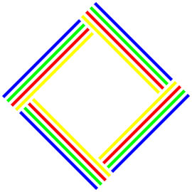No Crossing | Great Wide Open | S=2 | Color=4 | RGBY | Center=Yellow von Gerhard Haberern