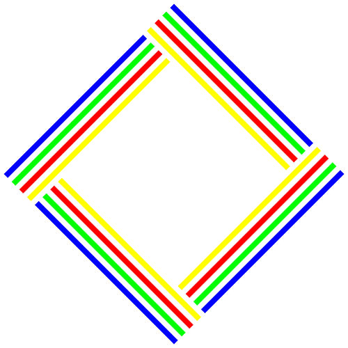 No Crossing | Great Wide Open | S=2 | Color=4 | RGBY | Center=Yellow