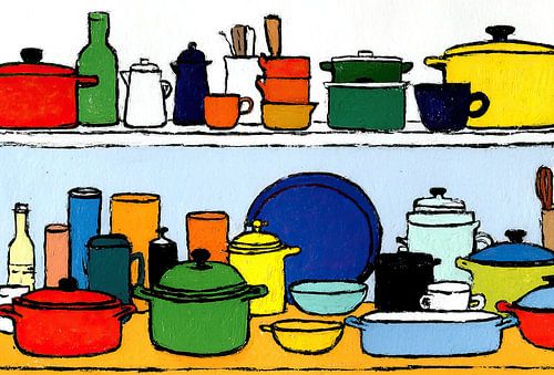 Küche Töpfe | Joyful Pots and Pans Collection von OMG Art