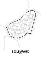 Plan de la ville de Bolsward 1594