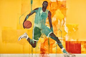 Abstrakter Basketballer