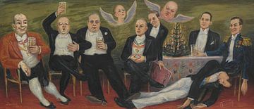 Nils Dardel - The little club on Christmas Eve (1933) by Peter Balan