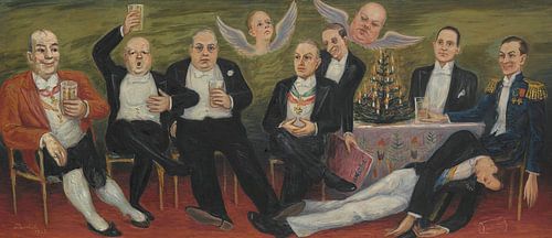 Nils Dardel - The little club on Christmas Eve (1933)