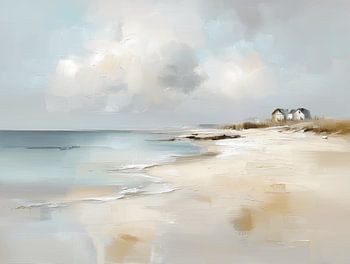 Strand Landschaft – Modernes Küsten Design in Pastell