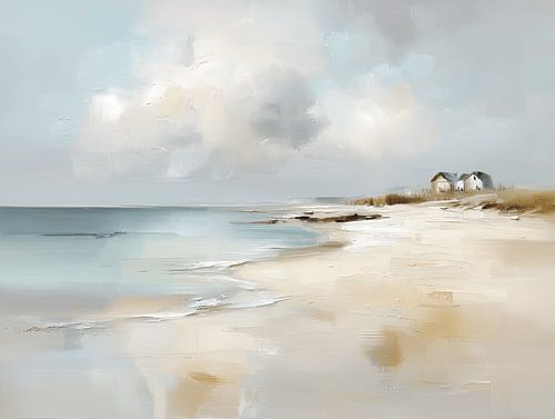 Strand Landschaft – Modernes Küsten Design in Pastell