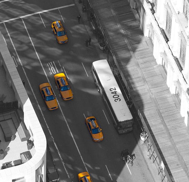 Gelbes Taxi -Skyline New York City von Marcel Kerdijk