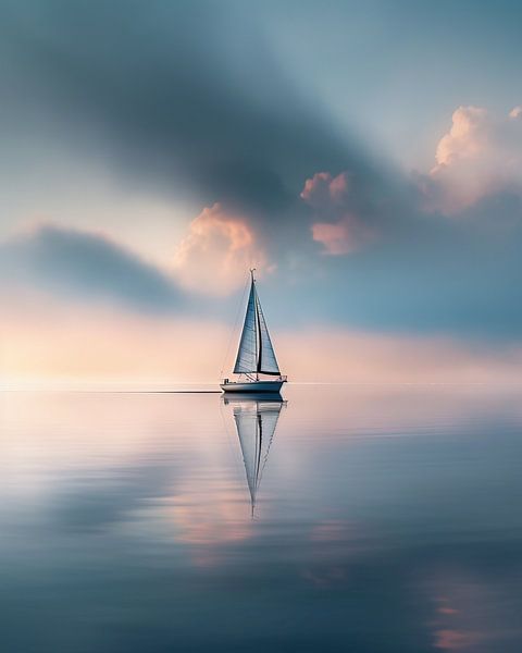 Simple boat, still water by fernlichtsicht