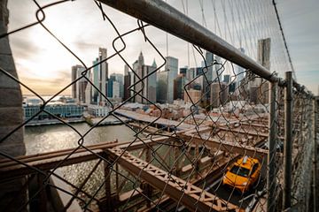 New York van de Brooklyn Bridge. van Bart cocquart