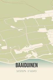 Alte Karte von Baaiduinen (Fryslan)