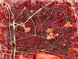 Kaart van Montreuil in de stijl 'Amber Autumn' van Maporia