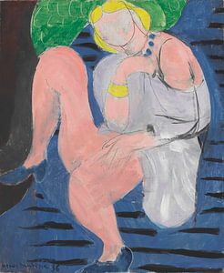 Henri Matisse - Sitzender Akt vor blauem Hintergrund