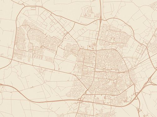 Carte de Tilburg au style Terracotta